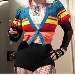 Alice And Olivia New With Tags FrEaKiNg Sick Cropped Sweater